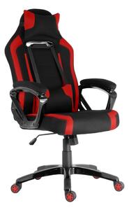 Herní židle A-RACER Q11 –⁠ látka, černá/červená