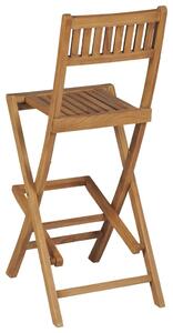 Skládací zahradní barové stoličky 2 ks masivní teak