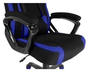 Herní židle A-RACER Q11 –⁠ látka, černá/modrá