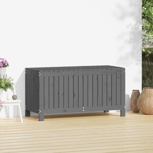 Zahradní úložný box šedý 115 x 49 x 60 cm masivní borové dřevo