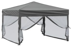 Skládací party stan s bočními stěnami antracitový 3 x 3 m