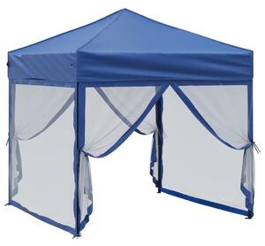 Skládací party stan s bočními stěnami modrý 2 x 2 m