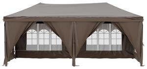 Skládací party stan s bočními stěnami taupe 3 x 6 m