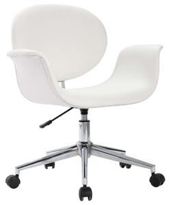 Otočná kancelářská židle Downs - umělá kůže | bílá