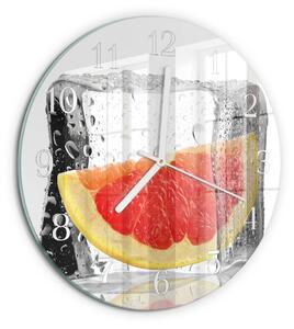 Skleněné hodiny na stěnu Grapefruitová zmrzlina zsob-fi30-00087388