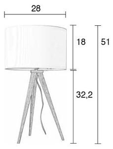 Zuiver Stolní lampa Zuiver Tripod Wood bílá trojnožka 5200009