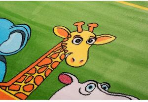 Dětský kusový koberec Žirafka zelený 300x400cm