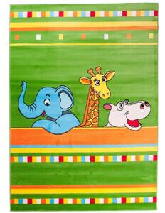 Dětský kusový koberec Žirafka zelený 300x400cm