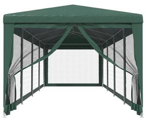 Party stan s 10 síťovanými bočnicemi zelený 3 x 12 m HDPE