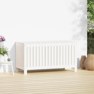 Zahradní úložný box bílý 115 x 49 x 60 cm masivní borové dřevo
