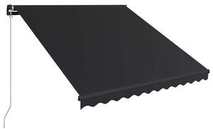 Ručně zatahovací markýza s LED světlem 350 x 250 cm antracitová