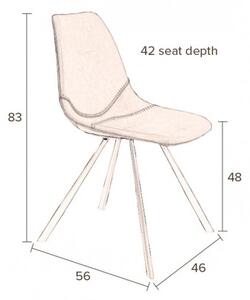 Dutchbone Jídelní židle Franky Dutchbone, hnědá 1100281