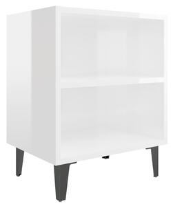 Noční stolek Brunati II - 40x30x50 cm | bílý s vysokým leskem