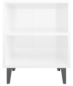 Noční stolek Brunati II - 40x30x50 cm | bílý s vysokým leskem