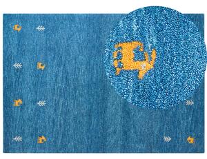Vlněný koberec gabbeh 160 x 230 cm modrý CALTI
