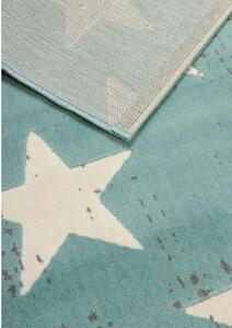 Kusový koberec PP Hvězdy tyrkysový 160x229cm