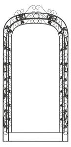 Zahradní oblouk černý 116 x 45 x 240 cm ocel