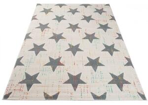 Kusový koberec PP Hvězdy krémový 160x229cm