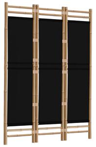 Skládací 3panelový paraván 120 cm bambus a plátno