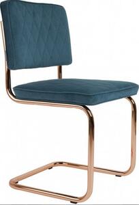 Zuiver Jídelní židle DIAMOND zelená, podnož měď 1100272