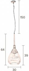Dutchbone Závěsná lampa DROP GLASS,sklo 5300073