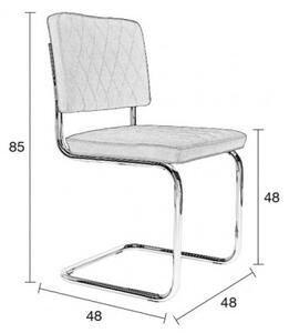 Zuiver Jídelní židle DIAMOND zelená, podnož měď 1100272