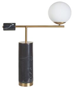 Mramorová stolní lampa černá/zlatá HONDO