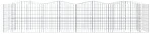 Klenutý gabion vyvýšený záhon 400x100x100 cm pozinkované železo