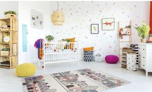 Dětský kusový koberec Domečky vícebarevný 80x150cm