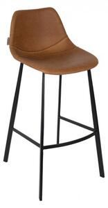 Dutchbone Barová židle FRANKY DUTCHBONE 80 cm, PU hnědá 1500040
