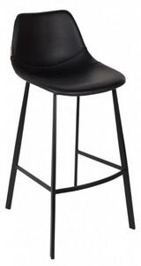 Dutchbone Barová židle FRANKY DUTCHBONE 80 cm, PU černá 1500039