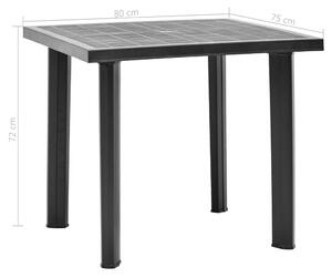 Zahradní stůl Elouera - plast - antracitový | 80x75x72 cm