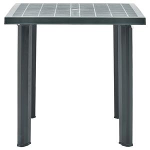Zahradní stůl Elouera - plast - zelený | 80x75x72 cm