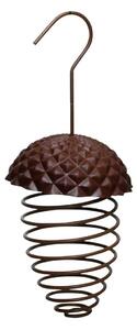 Závěsné krmítko pro ptáky Cone, 23x10 cm, plast/kov, hnědá