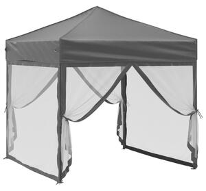 Skládací party stan s bočními stěnami černý 2 x 2 m