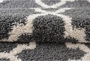 Kusový koberec Shaggy vlas 50 mm kouřový 3 80x150cm