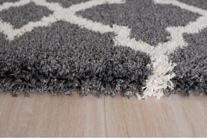 Kusový koberec Shaggy vlas 50 mm kouřový 3 80x150cm