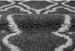 Kusový koberec Shaggy vlas 50 mm kouřový 4 80x150 80x150cm
