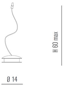 Metal Lux 140.211 Free Spirit Classic, italská stolní lampička, 1x40W E14, chrom, výška 60cm