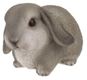 Zahradní figurka z polyresinu Bunny, 16 cm, šedá