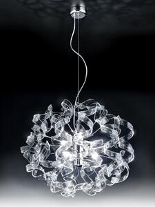 Metallux 206.155.01 Astro Crystal, designové závěsné svítidlo v průměru 50cm, 6x40W, čiré sklo, chrom