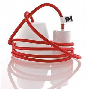 IMINDESIGN Silikon 1-závěsná žárovka, red/white