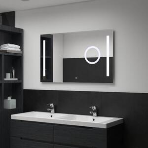 Koupelnové zrcadlo s LED světly a dotykovým senzorem | 100x60 cm