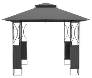 Altán se střechou antracitový 300 x 300 x 270 cm ocel
