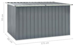 Zahradní úložný box Barnes - ocel - šedý | 171 x 99 x 93 cm