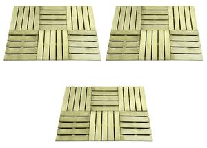 Terasové dlaždice Basic - 18 ks - FSC dřevo - zelené | 50x50 cm