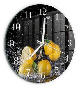Skleněné hodiny na stěnu Citrony zsob-fi30-00087824