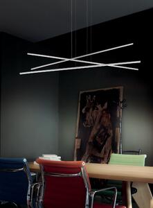 Linea Light 8206 Straight_P3, černé subtilní svítidlo nad stůl, 34W LED 2700K, 102x73cm