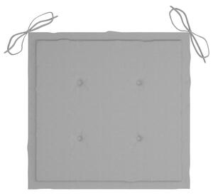 Podušky na zahradní židle - textil - 4 ks - šedé | 50x50x4 cm