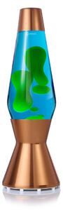 Mathmos Astro Copper, originální lávová lampa, měděná s modrou tekutinou a zelenou lávou, výška 43cm